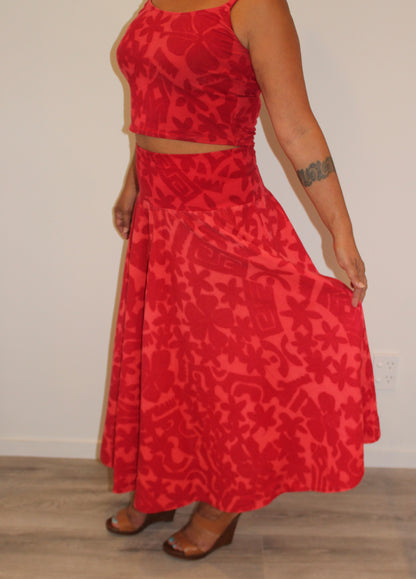 Vintage TAV Skirt - Red