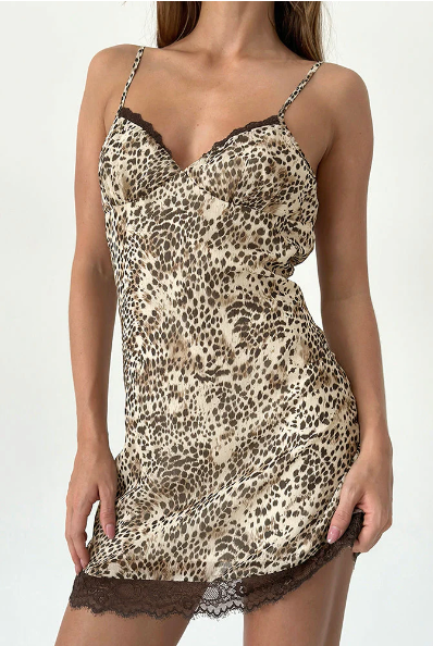Wild leopard slip dress