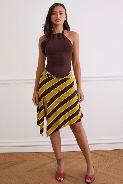 Yellow striped crossover set